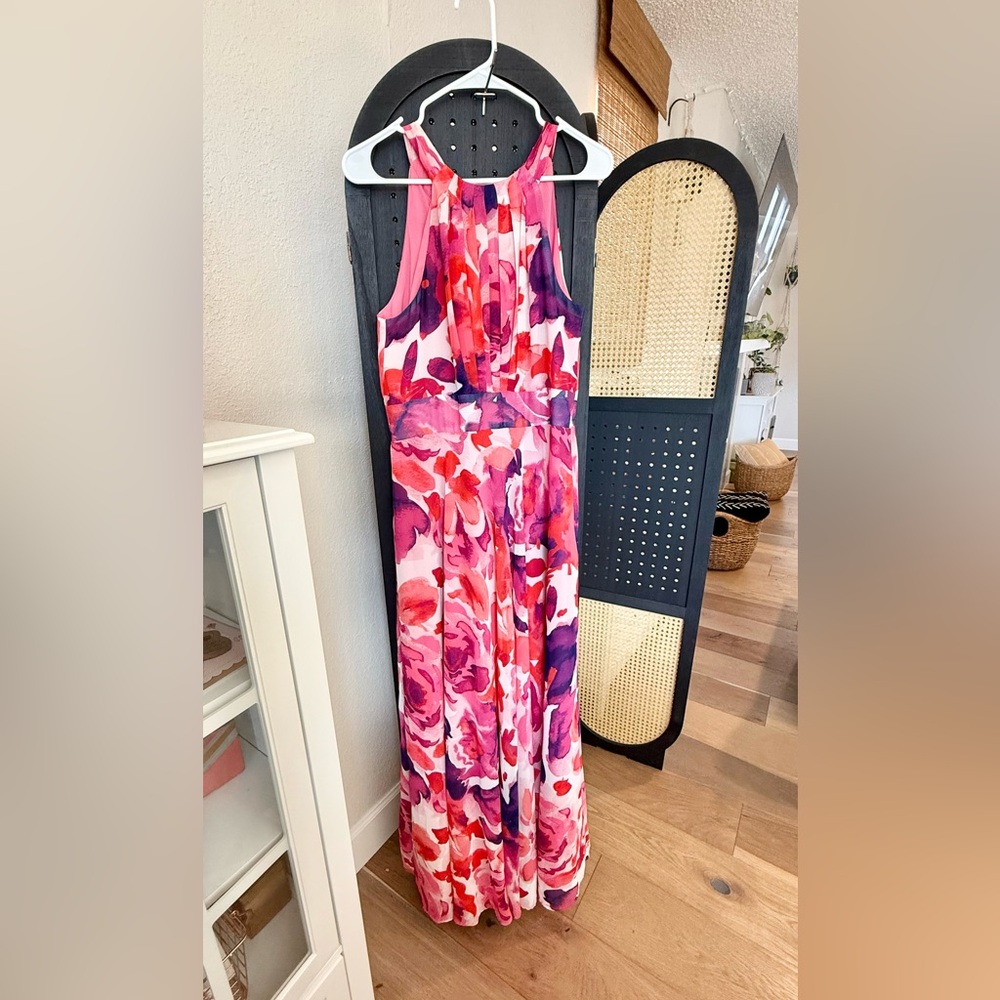 Eliza J Floral Halter Dress